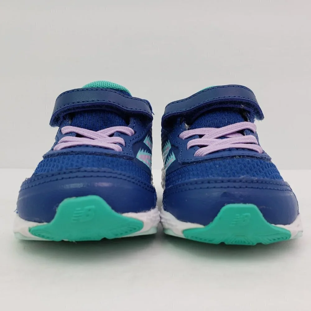 New Balance 680 V6 Toddler Girls Size 4W Wide Captain Blue Violet Sneaker Shoes_6